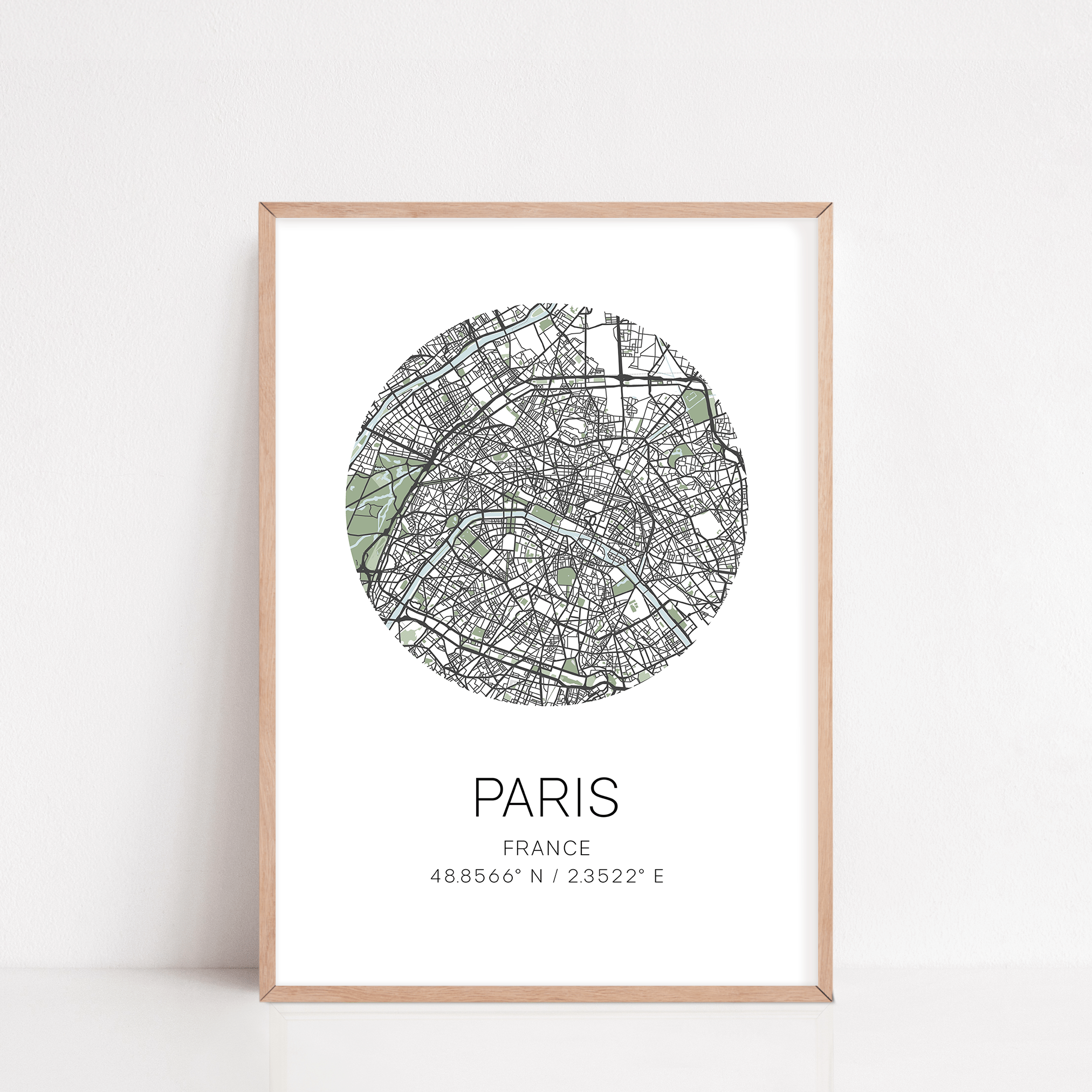paris city map print