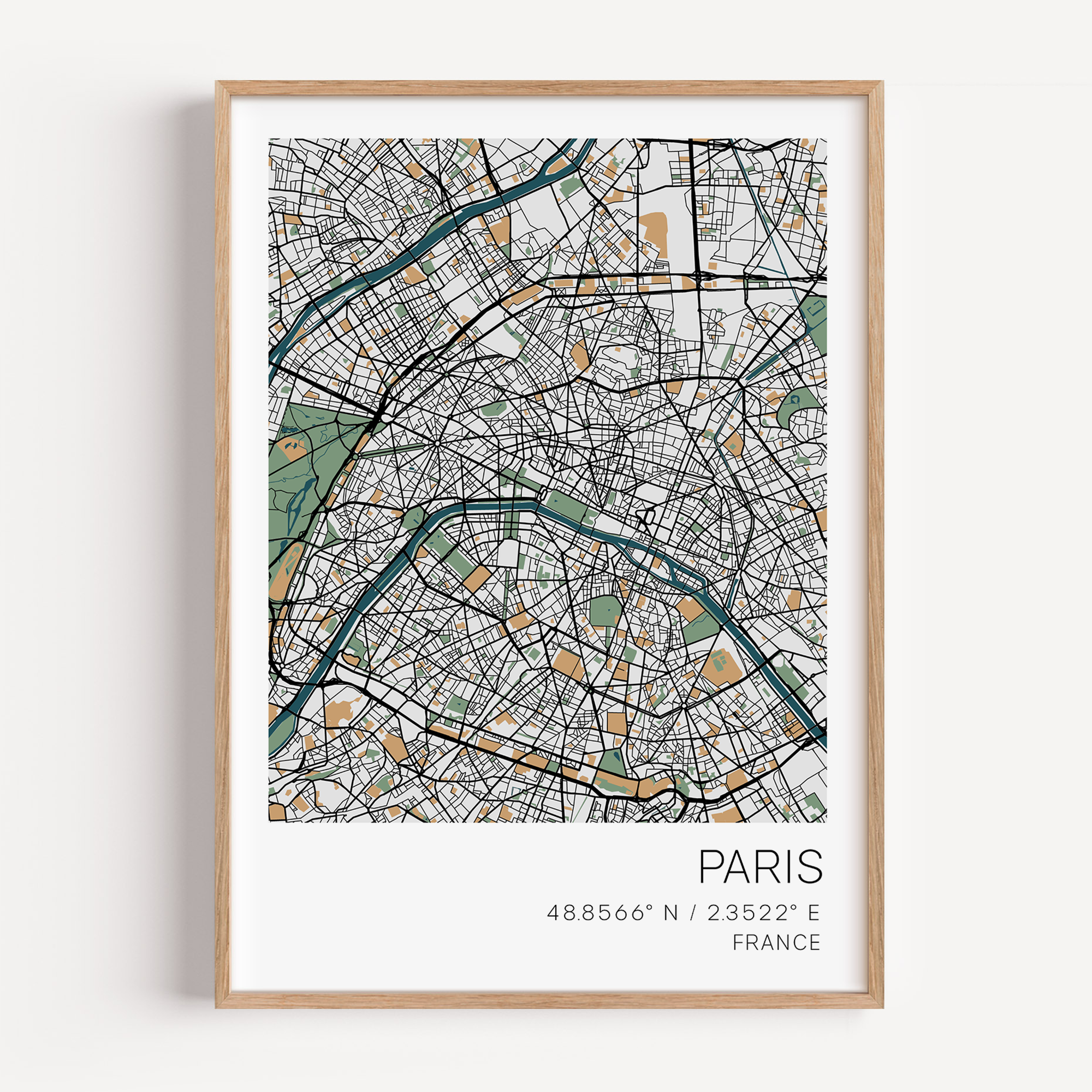 paris city map print