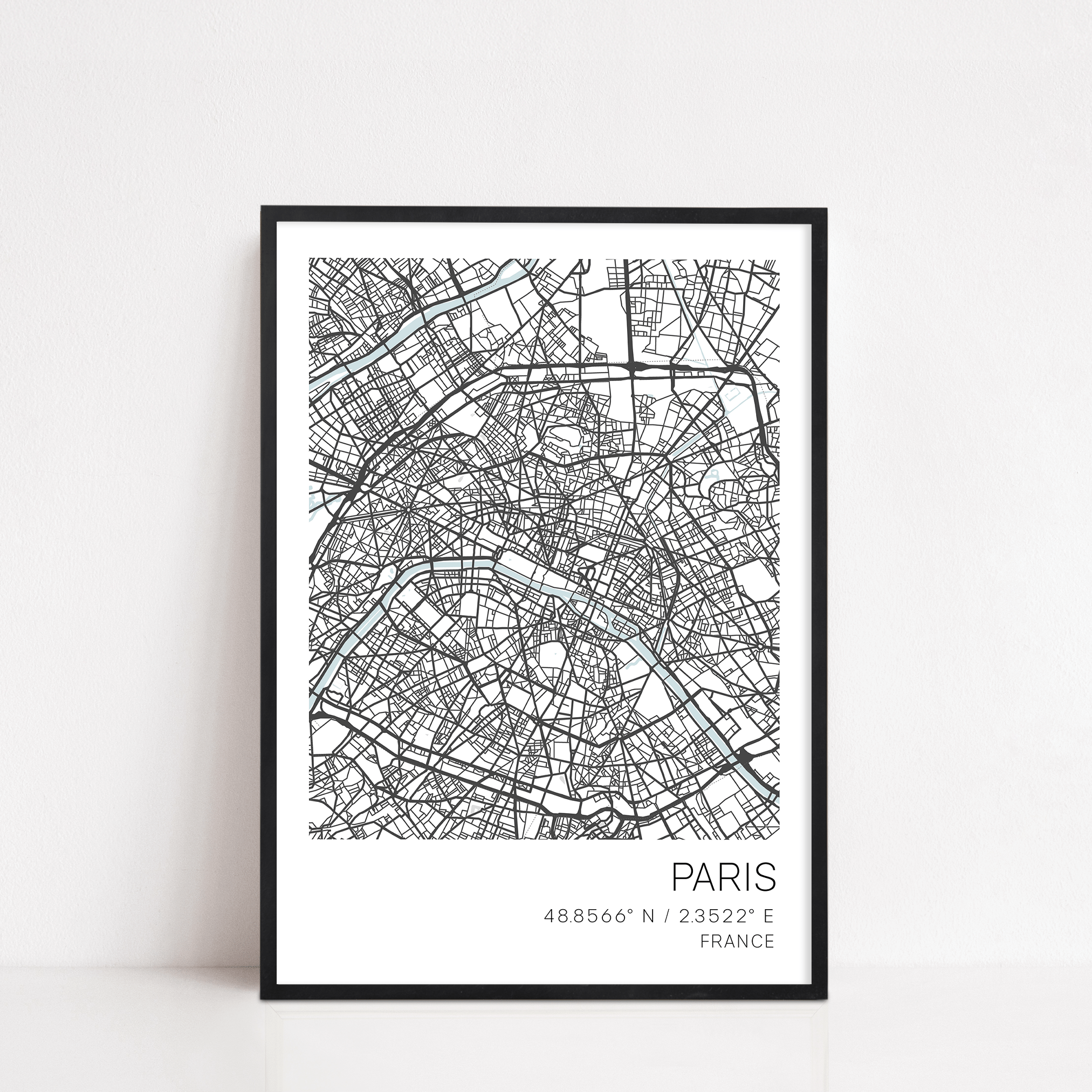 paris city map print