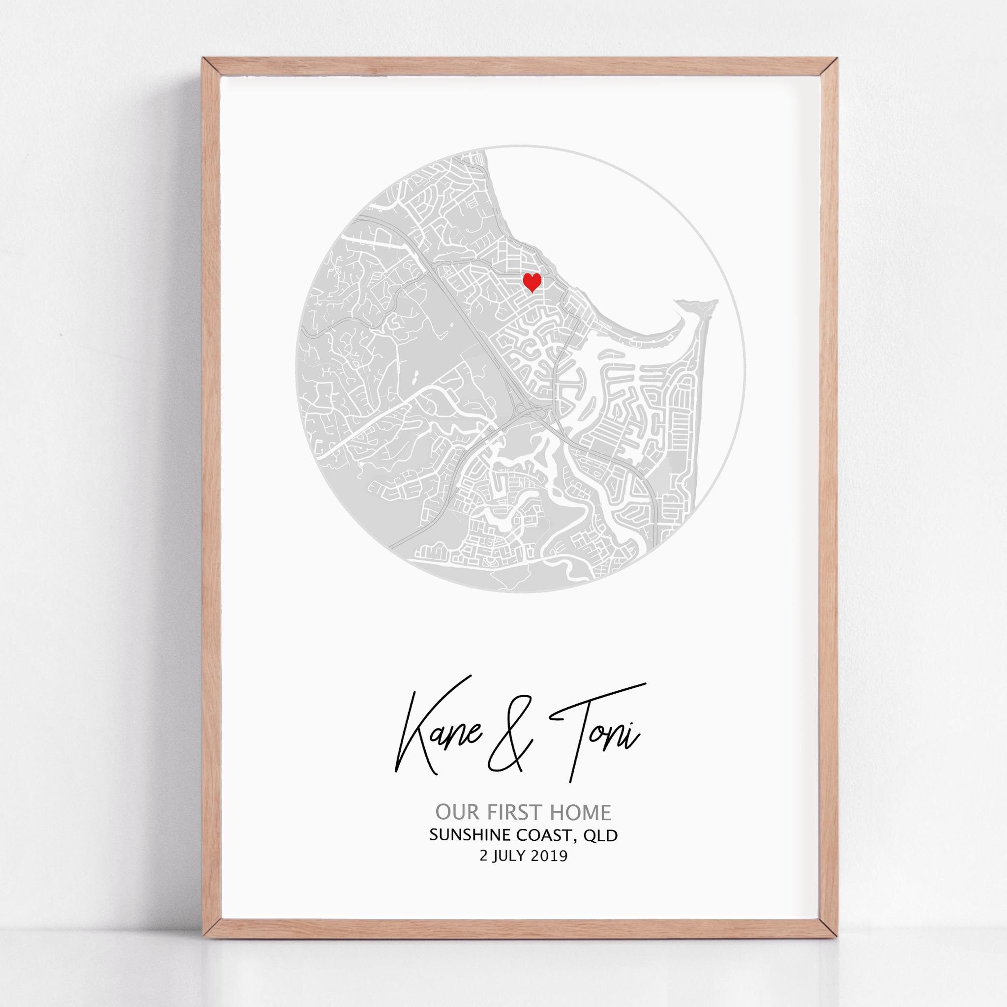 custom gift realtor idea framed map